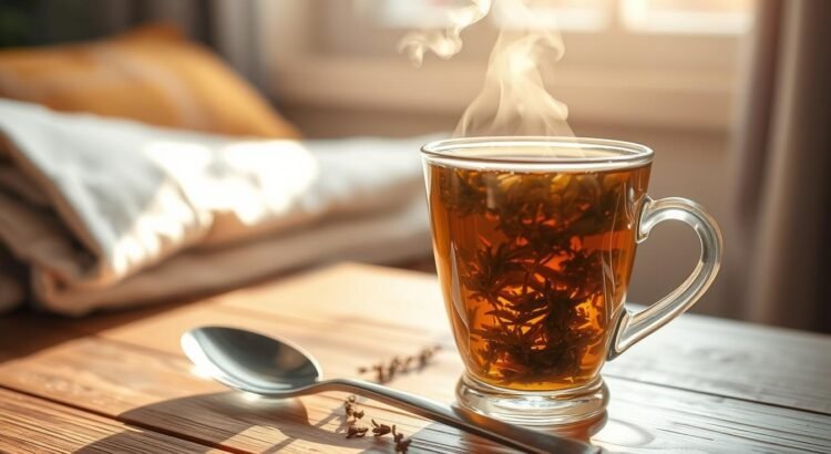 os 5 chás naturais mais eficazes para perder gordura abdominal: chá verde, chá de hibisco, chá de gengibre, chá de canela e chá de cavalinha